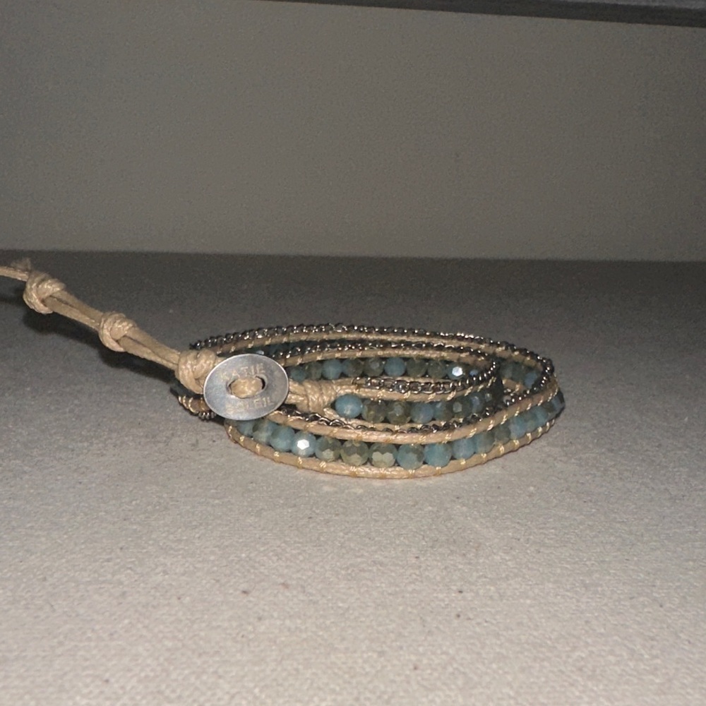Katie Soleil Blue Beaded Wrap Bracelet
